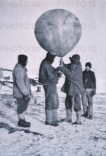 Dr. Simpson sending up a balloon