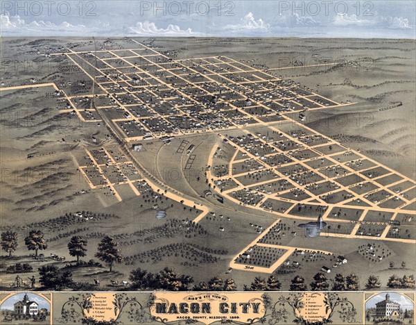 Colour print of Macon City