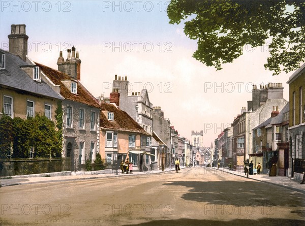 Photomechanical print of the high street