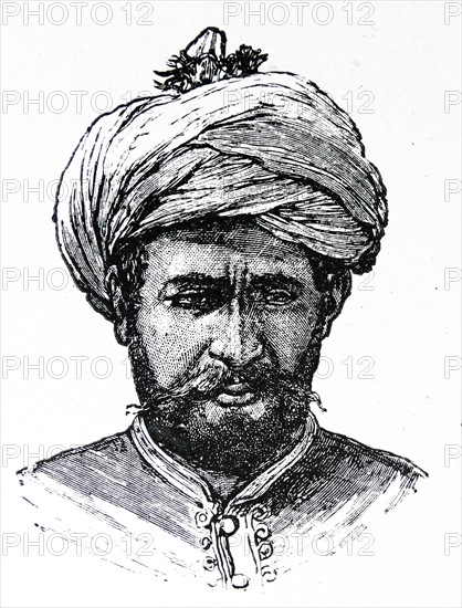Portrait of Mohmand chief of Lalpura
