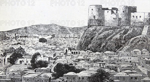 Engraving of the town and fortress of Herat