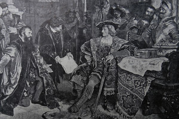 Engraving depicting Maximilian I