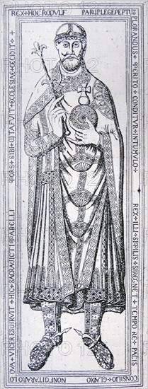 Engraving depicting Rudolf I of Germany