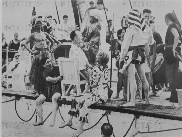 1935 photograph of the ceremony of Crossing the Line