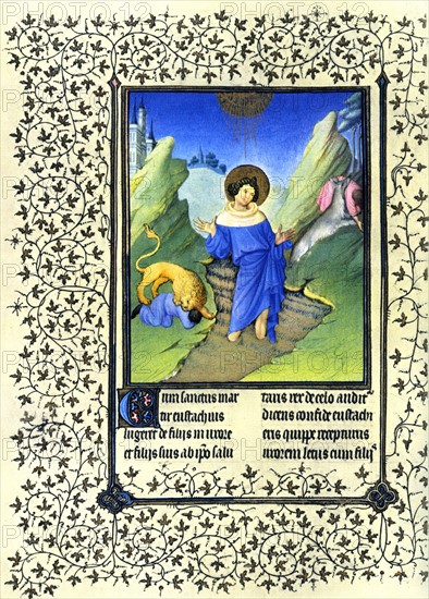 Saint Eustace from the Belles Heures of Jean de France