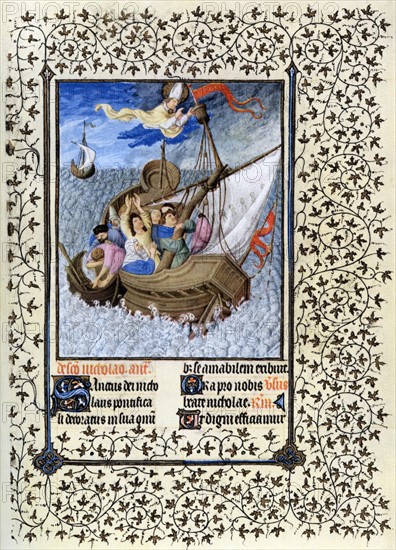 Saint Nicholas from the Belles Heures of Jean de France