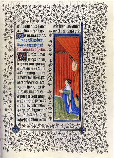 Duc de Berry in Prayer from the Belles Heures of Jean de France