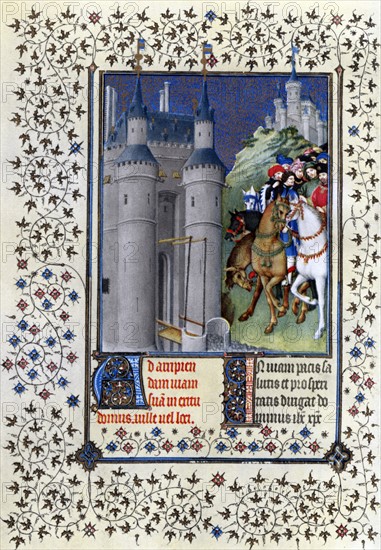 Duc de Berry on a Journey from the Belles Heures of Jean de France