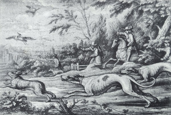 a hunting scene by Francis Barlow
