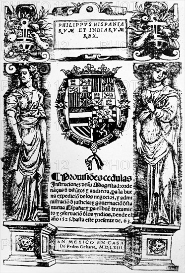 Prouisies cedulas Instruciones de su Magestad: ordenças d’ diftos y audicia 1563 by Vasco de Puga.