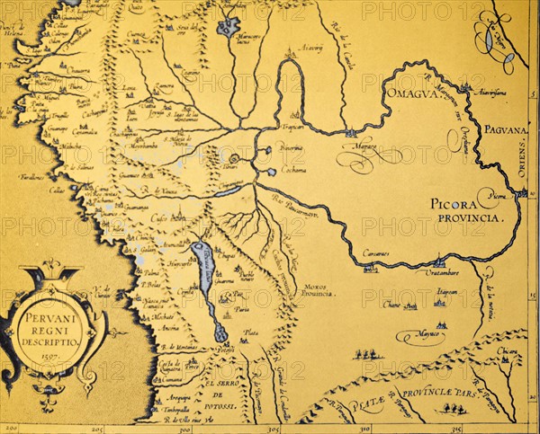 1572 map of the Spanish The Viceroyalty of Peru