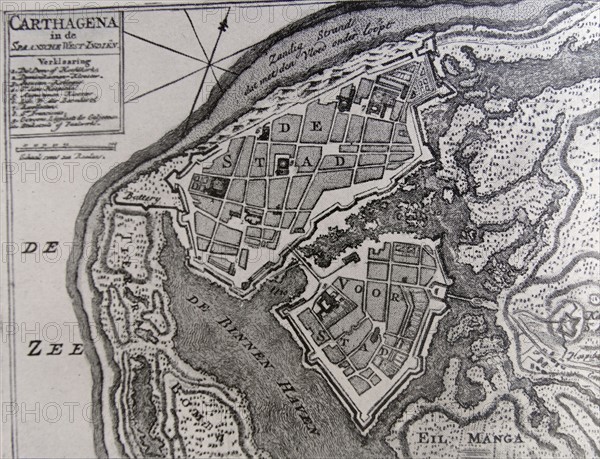 Dutch plan of Cartagena de Indias