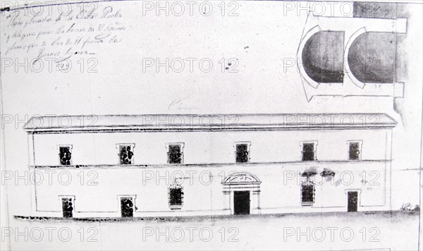 The façade and floor plan of the Royal Houses of Buenos Aires