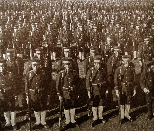 Soldiers of new Japan during the Japanese-Russo war