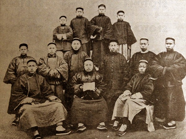 Manchu dynasty court officials circa 1880