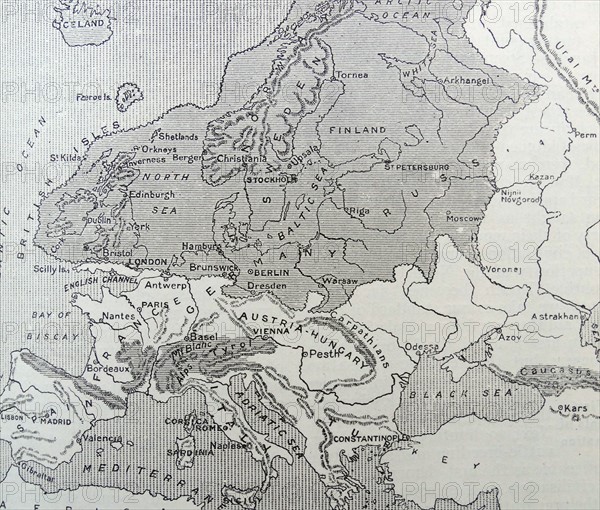 Map of Europe during the Ice Age