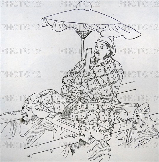 Illustration of a Japanese Emperor of Old Japan
