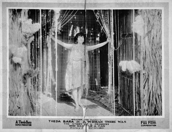 Lobby card showing Theda Bara in 'A woman there was'