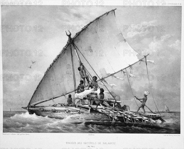 Plate 96. Pirogue des natureles de Balahou