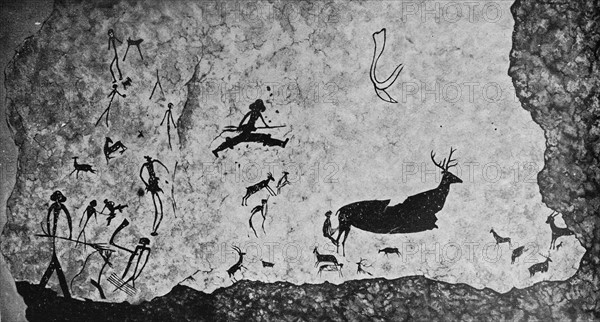 Palaeolithic cave painting at Altamira in Spain
