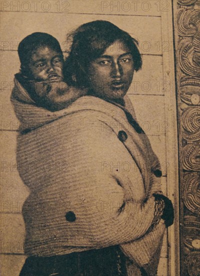 Maori Mother and Child New Zealand 1880