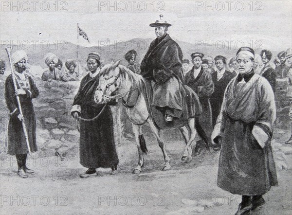 A Lamaite Dignitary entering Colonel Younghusband's Camp