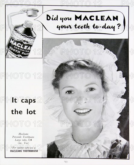 Advert for Maclean toothpaste