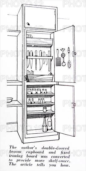 Space saving kitchen design 1940's Britain