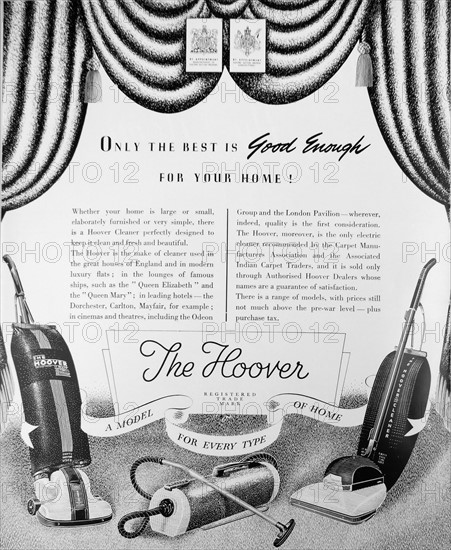 Advert for electric hoover