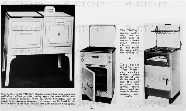 Adverts for electric and gas cookers