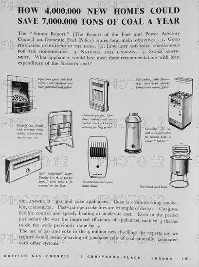 Advert for gas and coke appliances