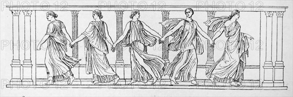 Illustration of Greek dancers