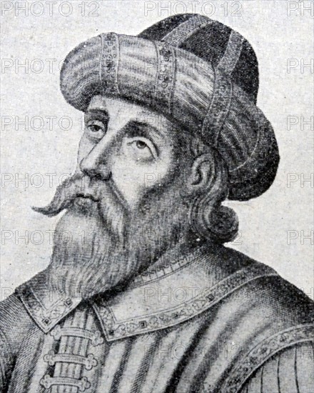 Engraving of Constantine XI Palaiologos