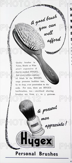 Advert for male grooming products from the Hygex company