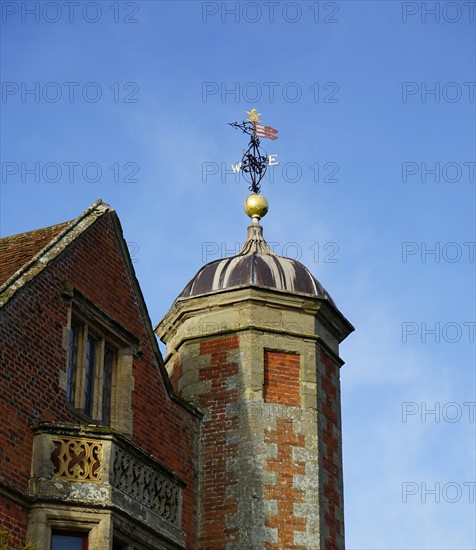 tower and weathervane at Charlecote Park