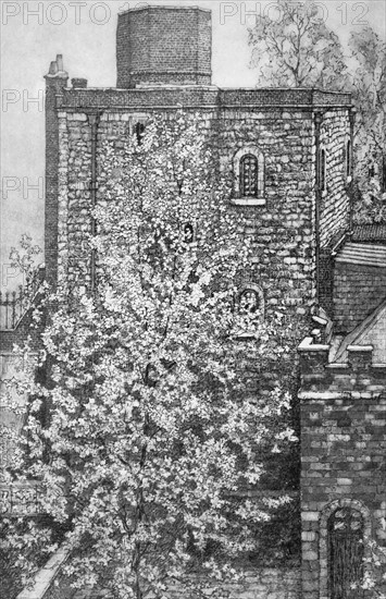 19th century drawing of the jewel Tower
