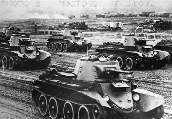 World War Two: Soviet BT-7 tanks