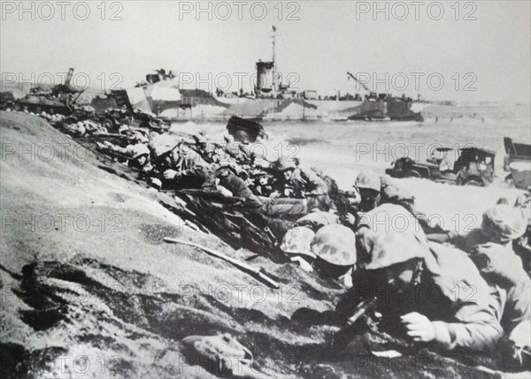 Two marine divisions landed at Iwo Jima on 15th February 1945