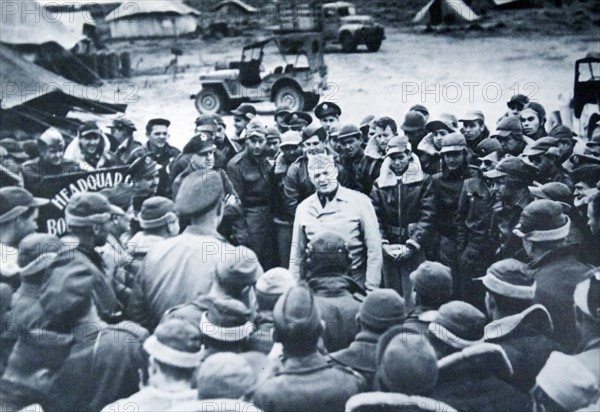 General Arnold during a visit to a US Air Force base in North Africa