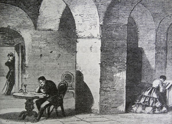 the King and Queen of Naples hiding during the bombardment of Gaeta by the Piedomtese