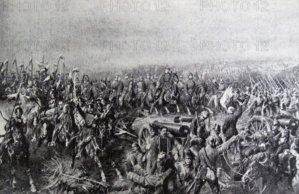 King William of Prussia during the Battle of Königgrätz