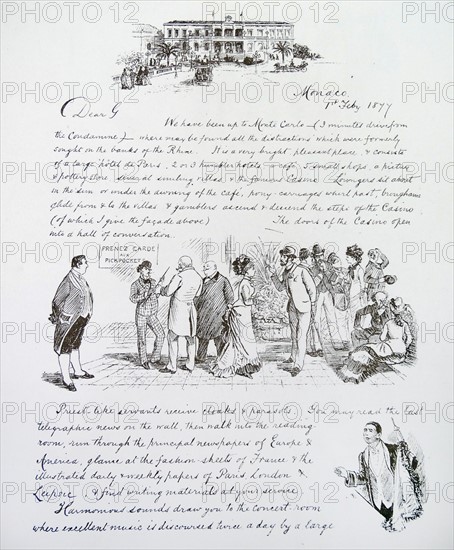 Illustrated letter by Randolph Caldecott