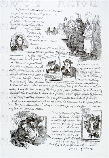 Illustrated letter by Randolph Caldecott