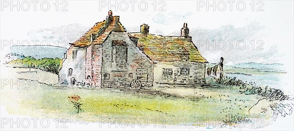 two peasant cottages on the French coast. c1884