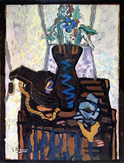 Still Life with flowers in a vase 1948 by Georges Braque