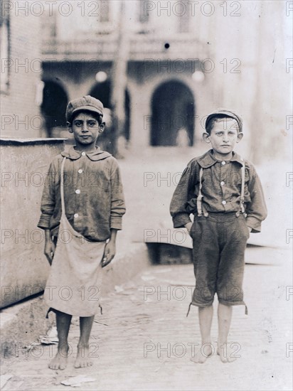 Young Italian immigrant boys employed as fruit sellers in Florida 1910.