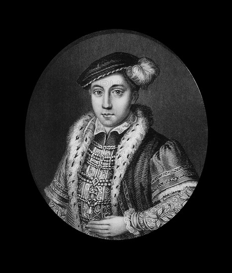 EDWARD VI - 1537-53 Son of Henry VIII and Jane Seymour. Succeeded to the throne on his father's death in 1547
