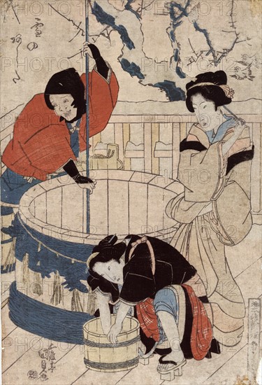 Tomorrow's snow by Toyokuni Utagawa