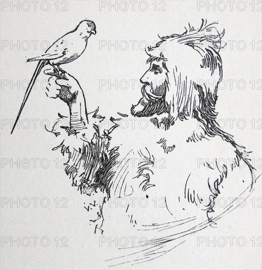 Illustration from a nineteenth century edition of 'Robinson Crusoe' a novel by Daniel Defoe.