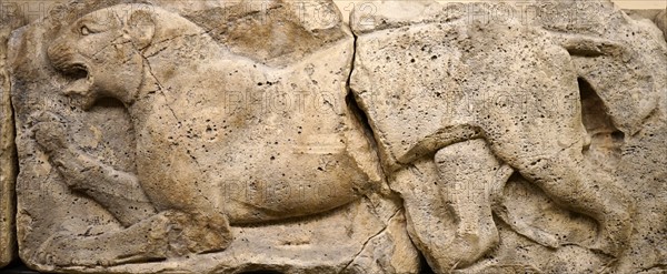 Frieze from Xanthos depicting Satyrs hunting wild animals